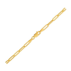 14K Yellow Gold Lite Paperclip Anklet (3.2mm) - Sable Gold