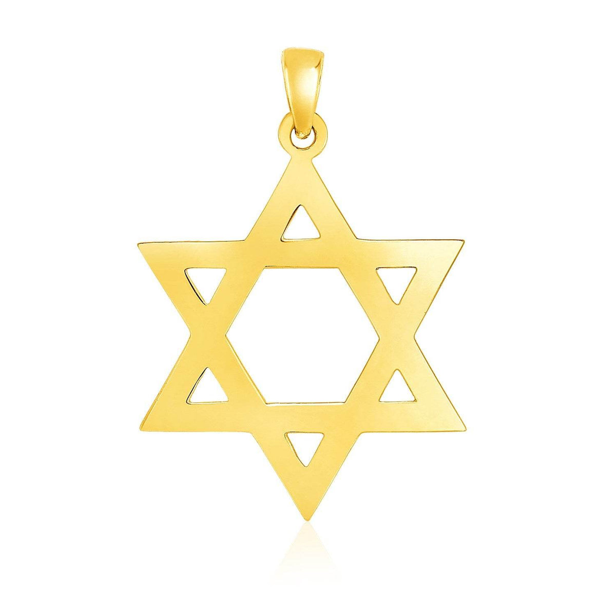 14k Yellow Gold Polished Star of David Pendant - Sable Gold