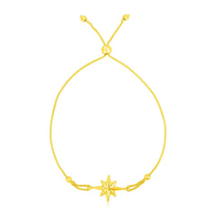 14k Yellow Gold Adjustable Bracelet with Star - Sable Gold