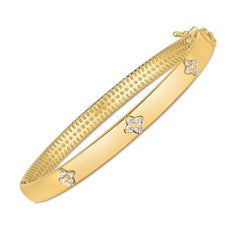 14k Yellow Gold Trilogy Diamond Bangle (5.40 mm) - Sable Gold