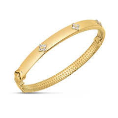 14k Yellow Gold Trilogy Diamond Bangle (5.40 mm) - Sable Gold