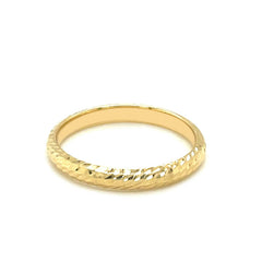 14k Yellow Gold Textured Comfort Fit Wedding Band(2.50 mm) - Sable Gold