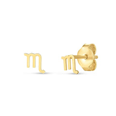 14k Yellow Gold Scorpio Stud Earrings - Sable Gold