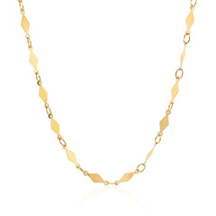 14K Yellow Gold Polished Diamond Motif Chain (3.00 mm) - Sable Gold