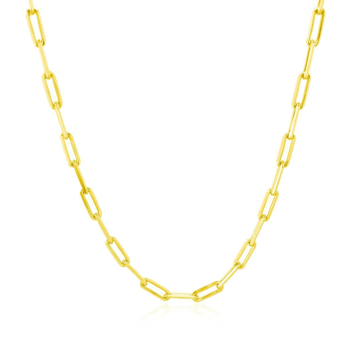 14K Yellow Gold Paperclip Chain (2.50 mm) - Sable Gold