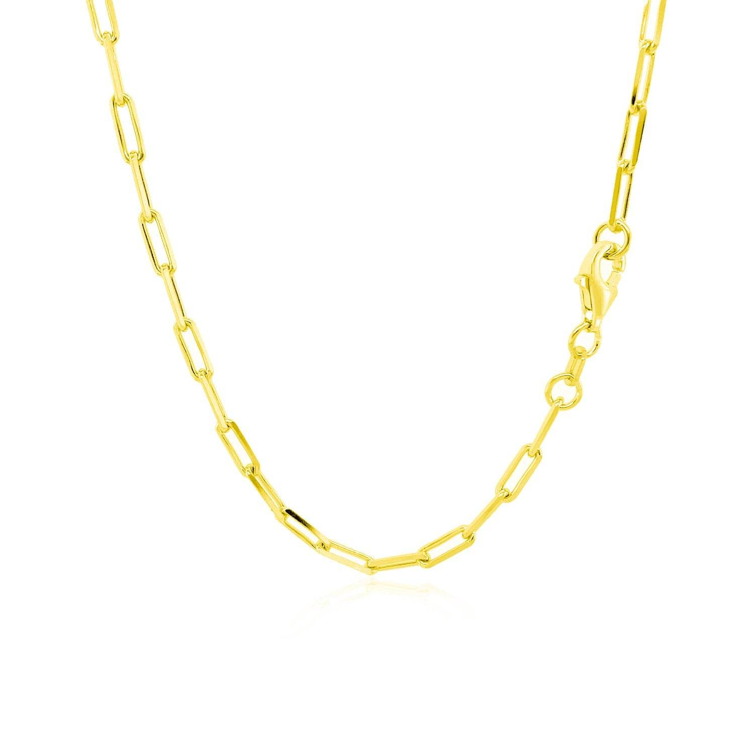 14K Yellow Gold Paperclip Chain (2.50 mm) - Sable Gold