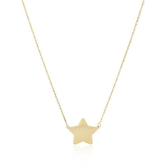 14k Yellow Gold Necklace with Five Pointed Star - Sable Gold