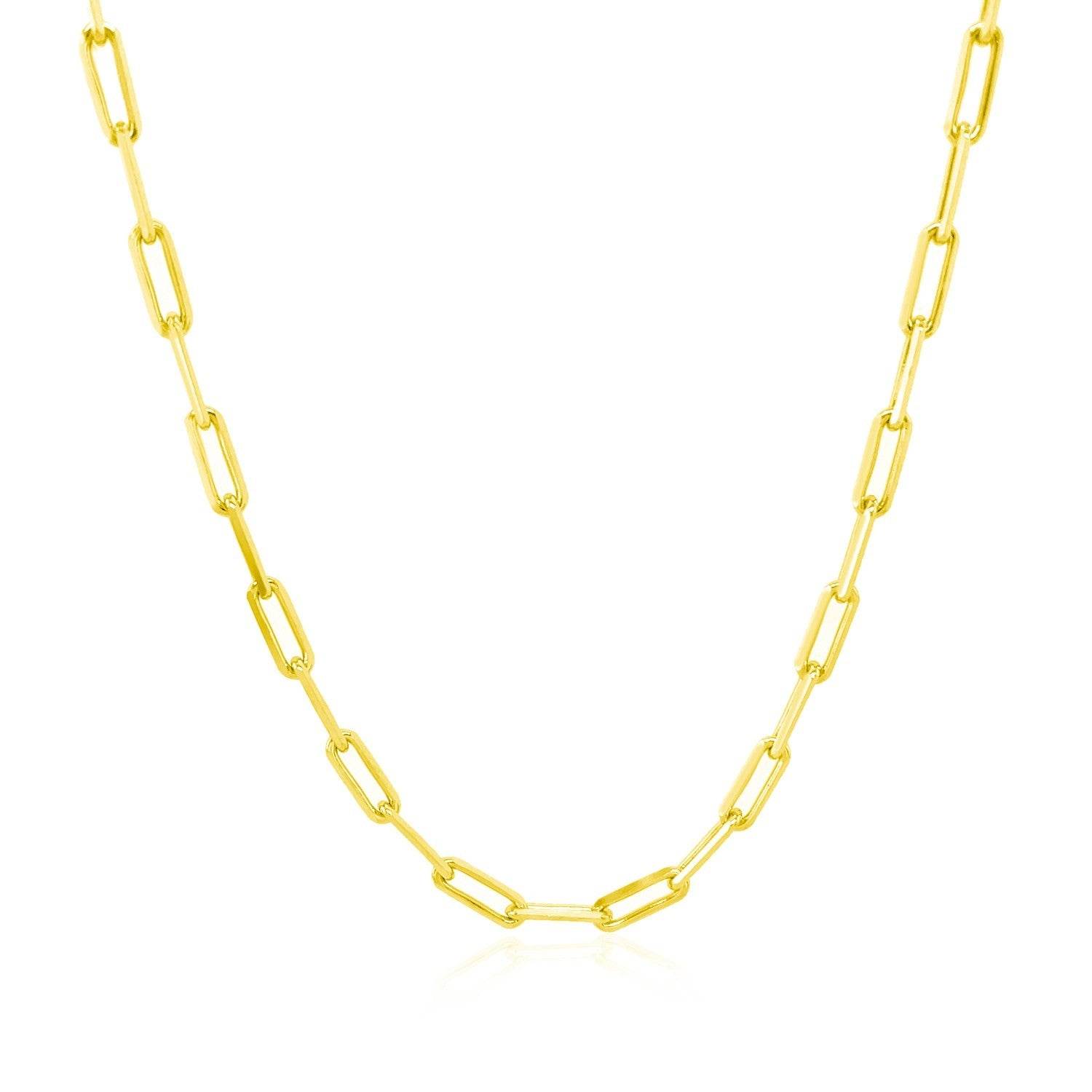 10K Yellow Gold Paperclip Chain (2.50 mm) - Sable Gold