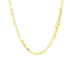 10K Yellow Gold Paperclip Chain (2.50 mm) - Sable Gold