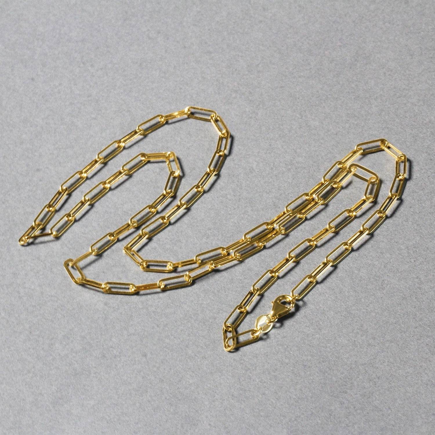 10K Yellow Gold Paperclip Chain (2.50 mm) - Sable Gold