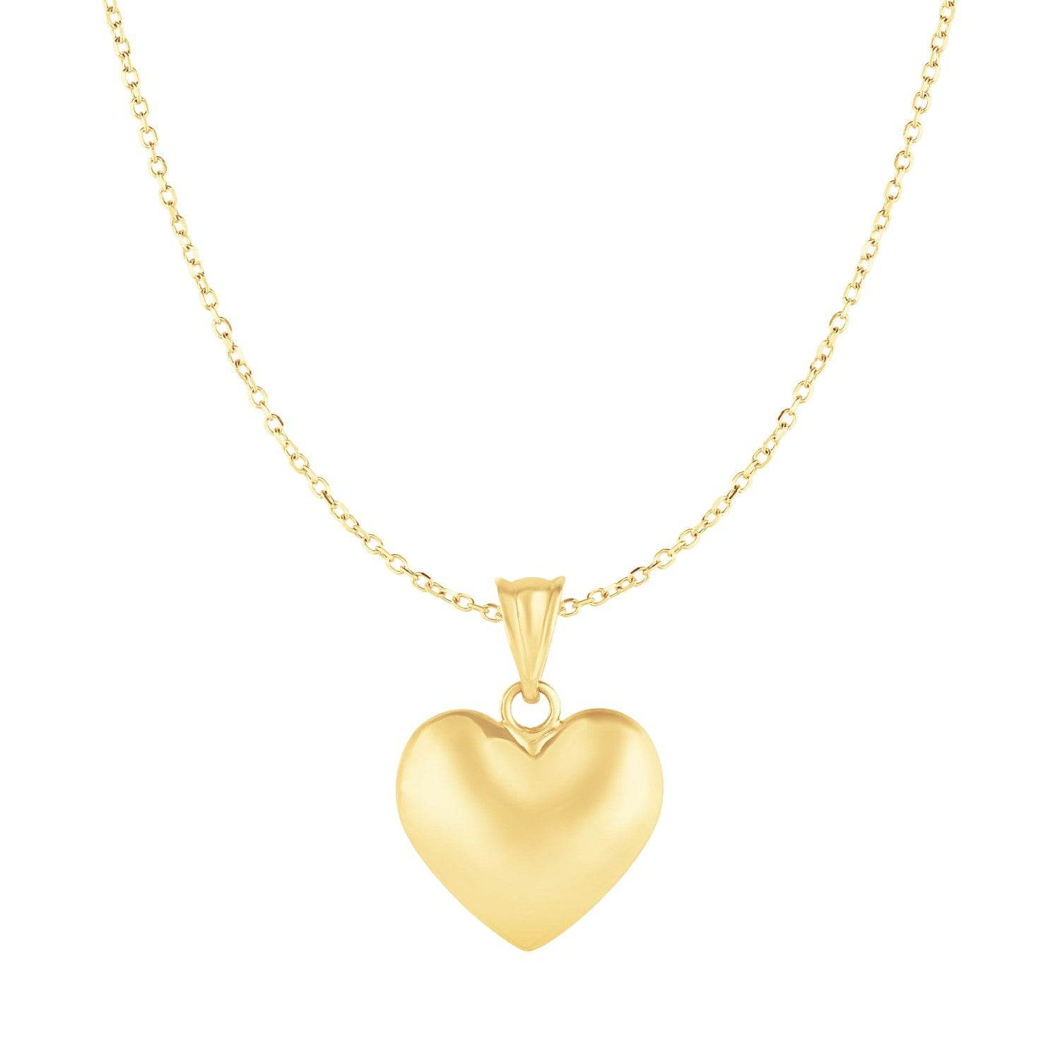 Puffed Heart Pendant in 10k Yellow Gold - Sable Gold