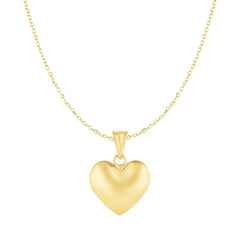 Puffed Heart Pendant in 10k Yellow Gold - Sable Gold