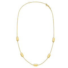 Elongated Hexagon Necklace in 14K Yellow Gold - Sable Gold