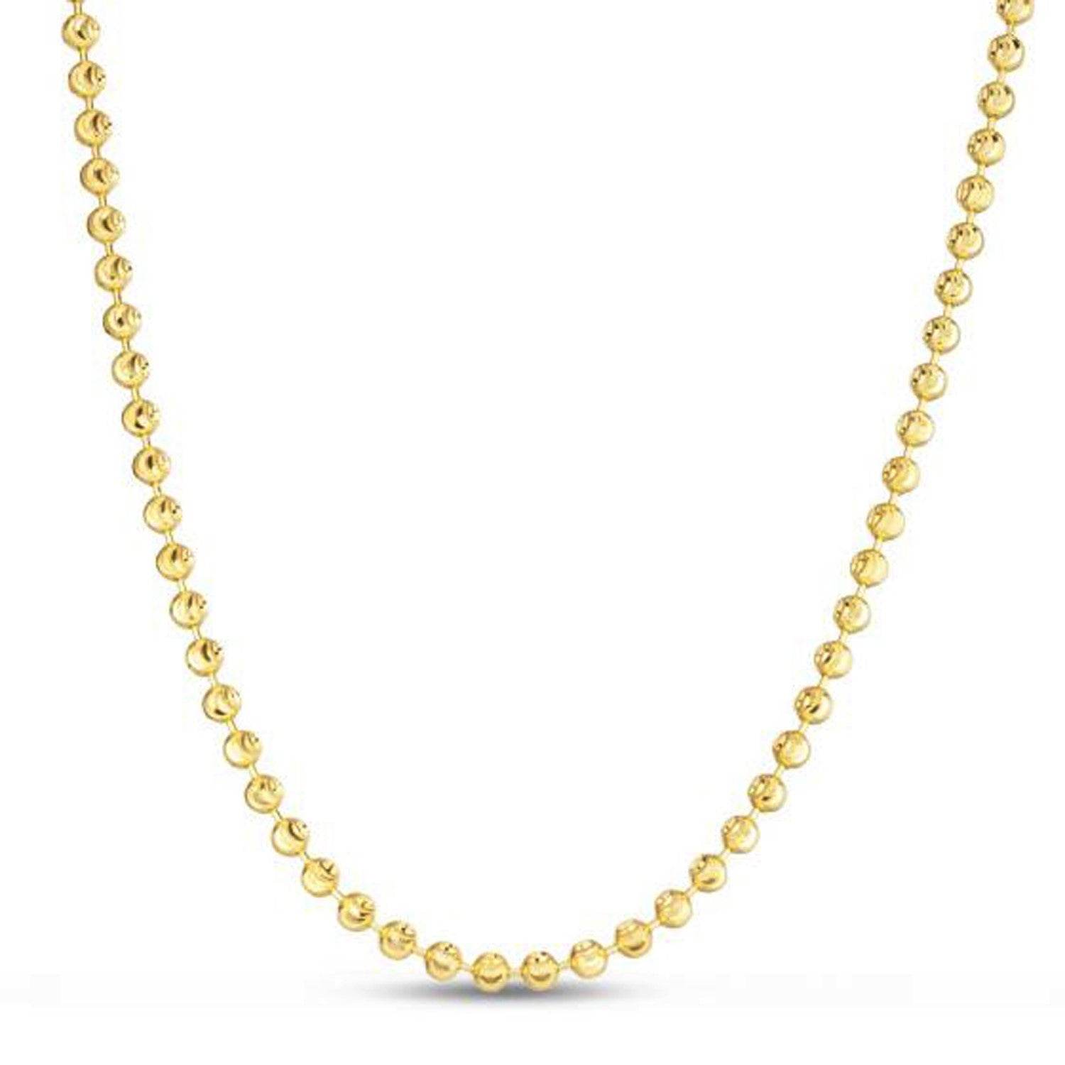 Moon Cut Bead Chain in 14k Yellow Gold (4.00 mm) - Sable Gold