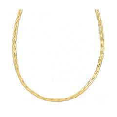 14k Yellow Gold Braided Herringbone Chain (3.20 mm) - Sable Gold