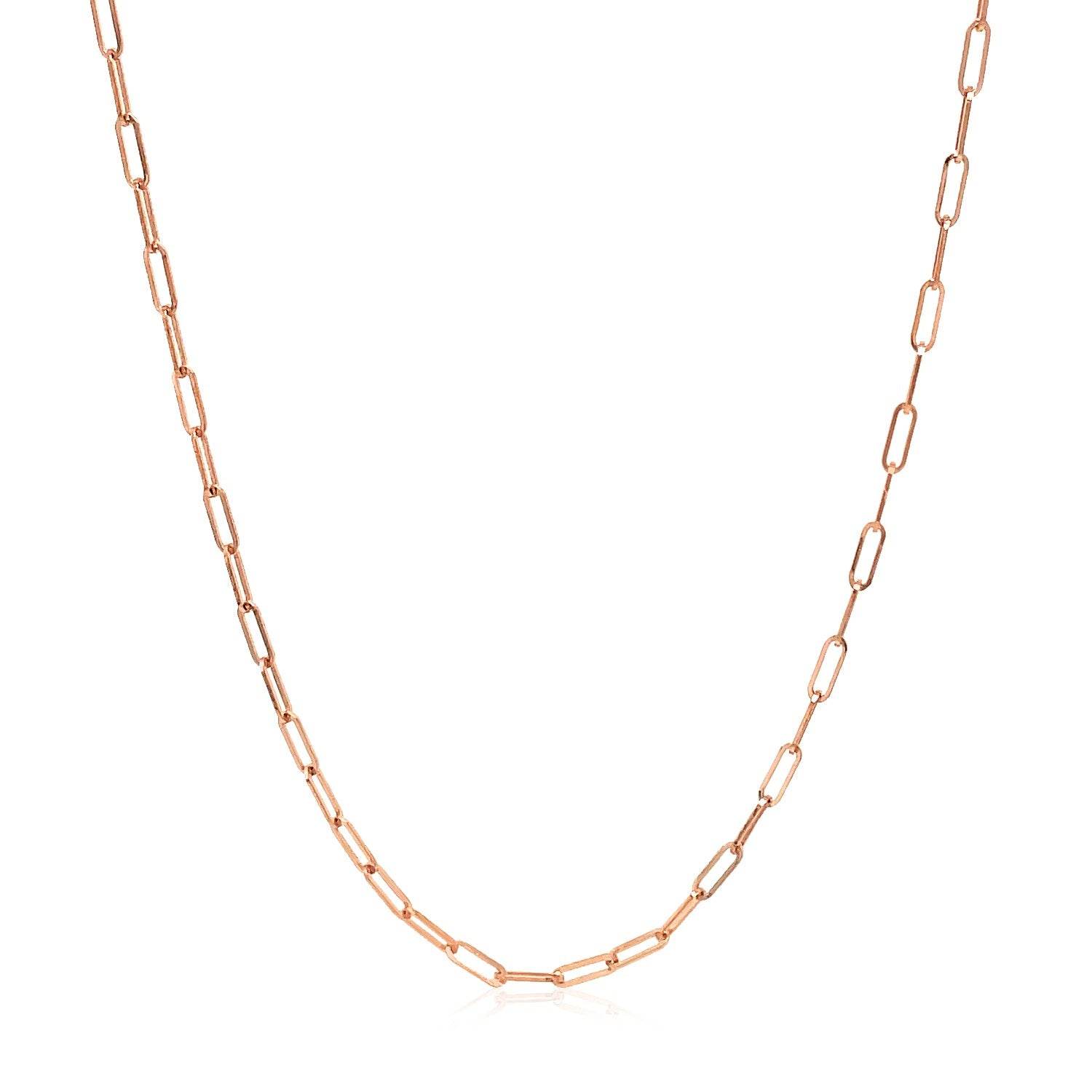 14k Rose Gold Adjustable Paperclip Chain (1.50 mm) - Sable Gold