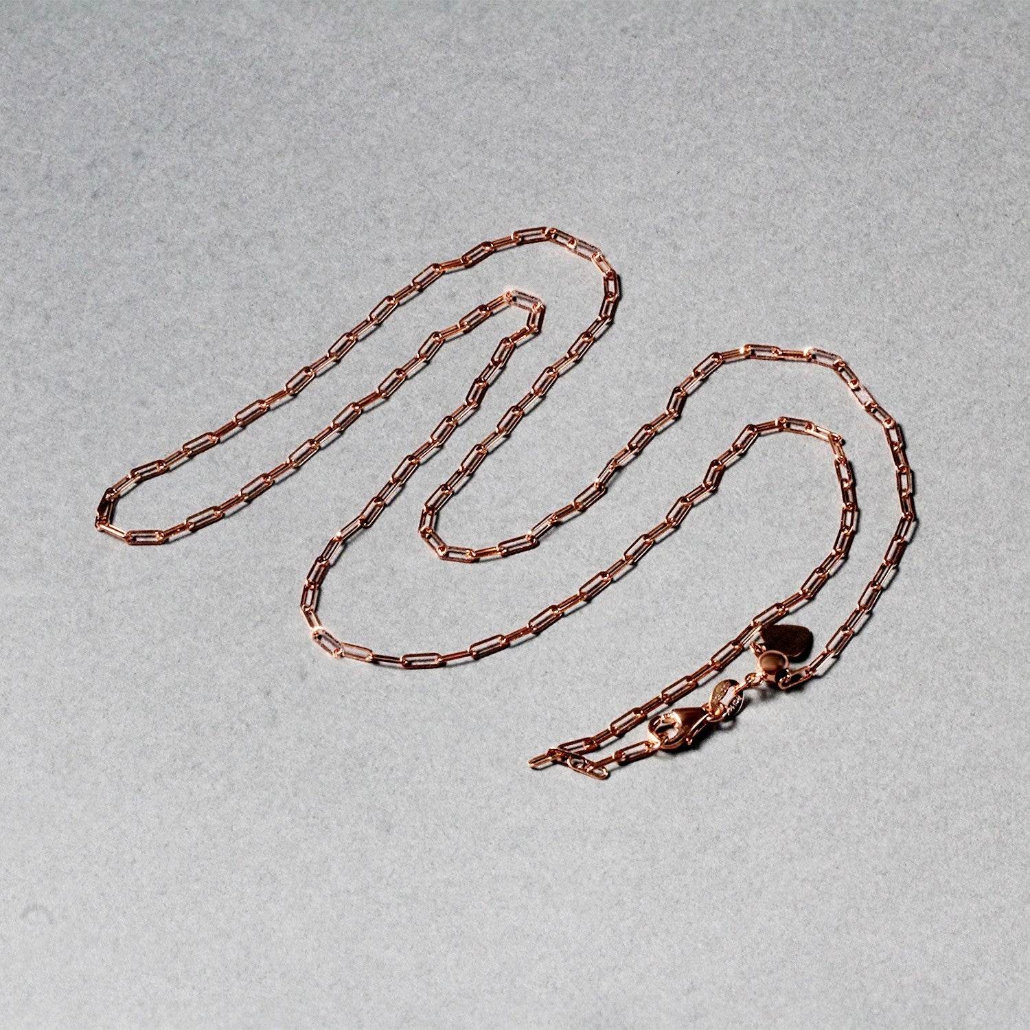 14k Rose Gold Adjustable Paperclip Chain (1.50 mm) - Sable Gold