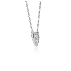 Diamond Heart Design Pendant in 14k White Gold - Sable Gold