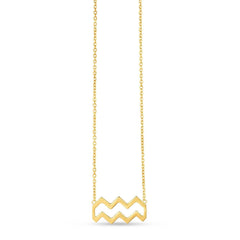 14K Yellow Gold Aquarius Necklace - Sable Gold