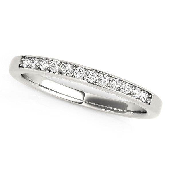 14k White Gold Diamond Wedding Band (1/8 cttw) - Sable Gold