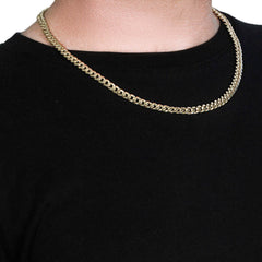 10k Yellow Gold Semi Solid Miami Cuban Chain (6.60 mm) - Sable Gold