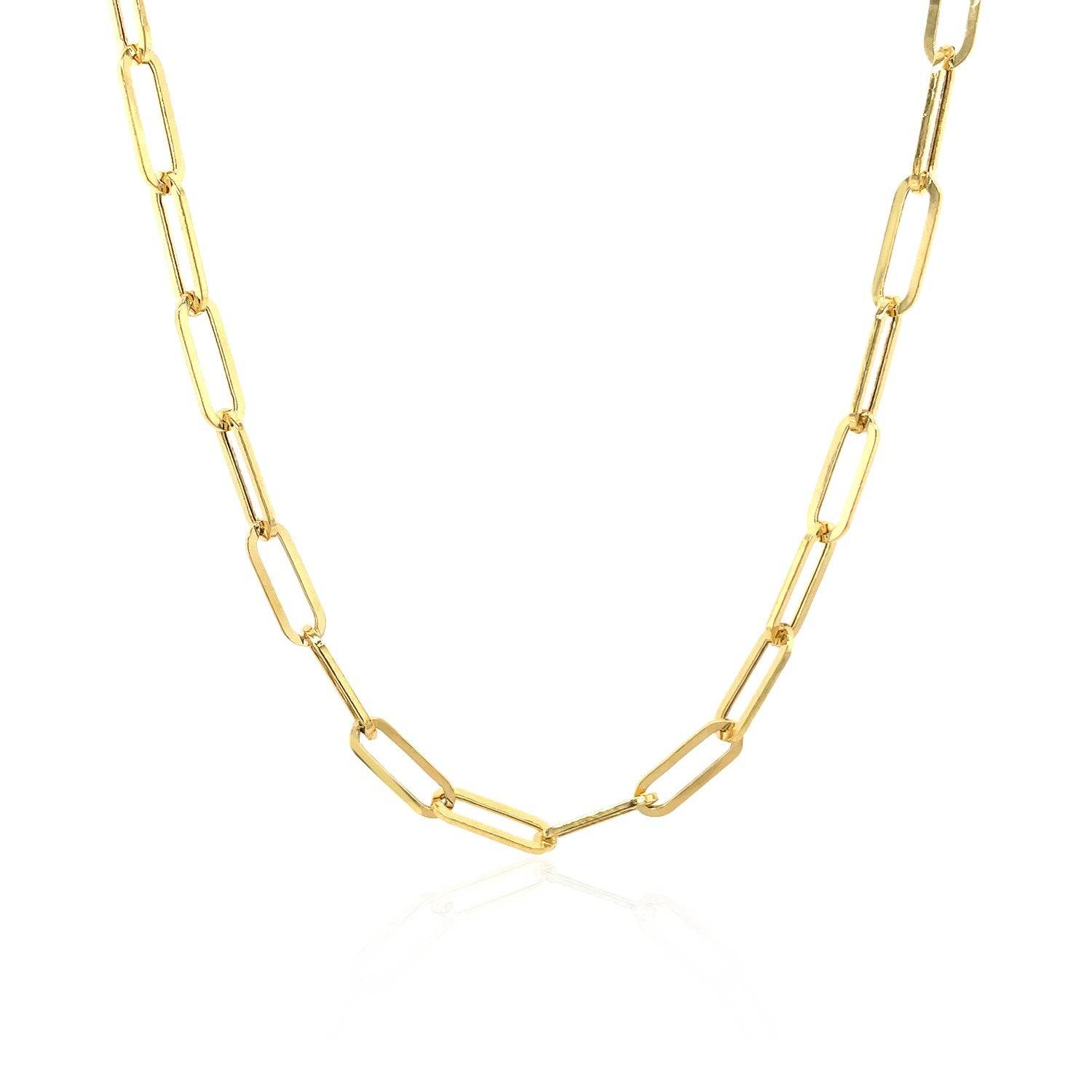 14K Yellow Gold Wide Paperclip Chain (3.20 mm) - Sable Gold