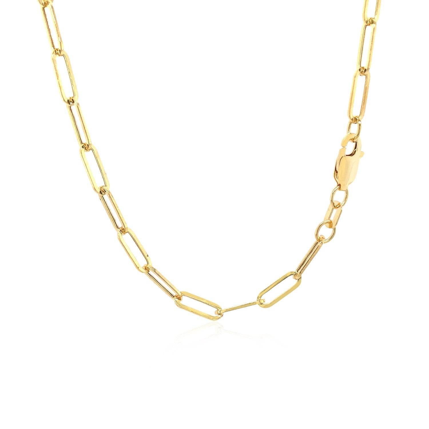 14K Yellow Gold Wide Paperclip Chain (3.20 mm) - Sable Gold