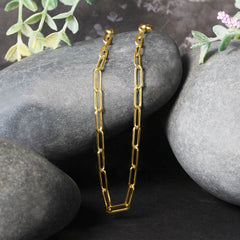 14K Yellow Gold Wide Paperclip Chain (3.20 mm) - Sable Gold