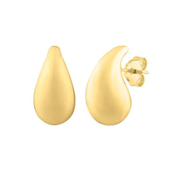 Small Raindrop Stud Earrings in 14K Yellow Gold - Sable Gold