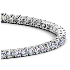 Lab Grown Round Diamond Tennis Bracelet in 14k White Gold (3 cctw F/G VS2/SI1) - Sable Gold