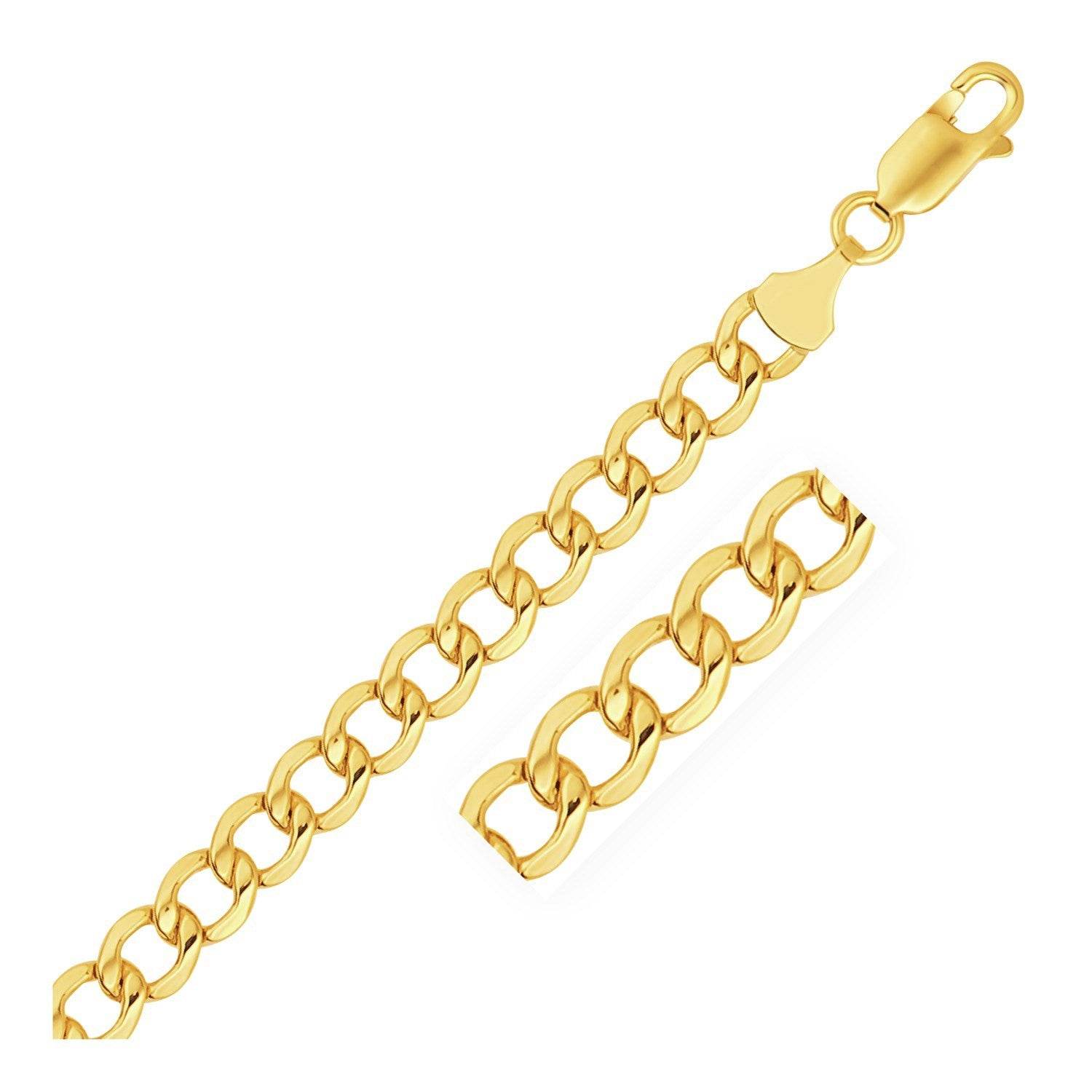 10k Yellow Gold Curb Chain (6.20 mm) - Sable Gold