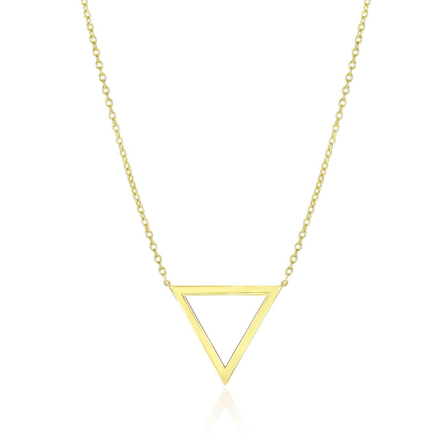 14k Yellow Gold Delta Symbol Chain Necklace - Sable Gold