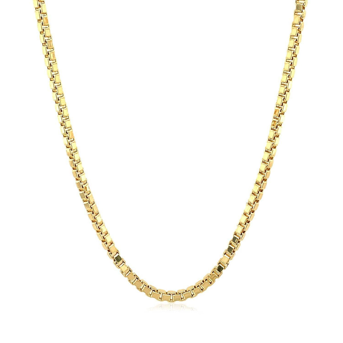 14k Yellow Gold Semi Solid Box Chain (2.10 mm) - Sable Gold