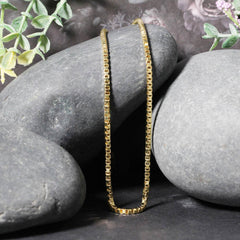 14k Yellow Gold Semi Solid Box Chain (2.10 mm) - Sable Gold