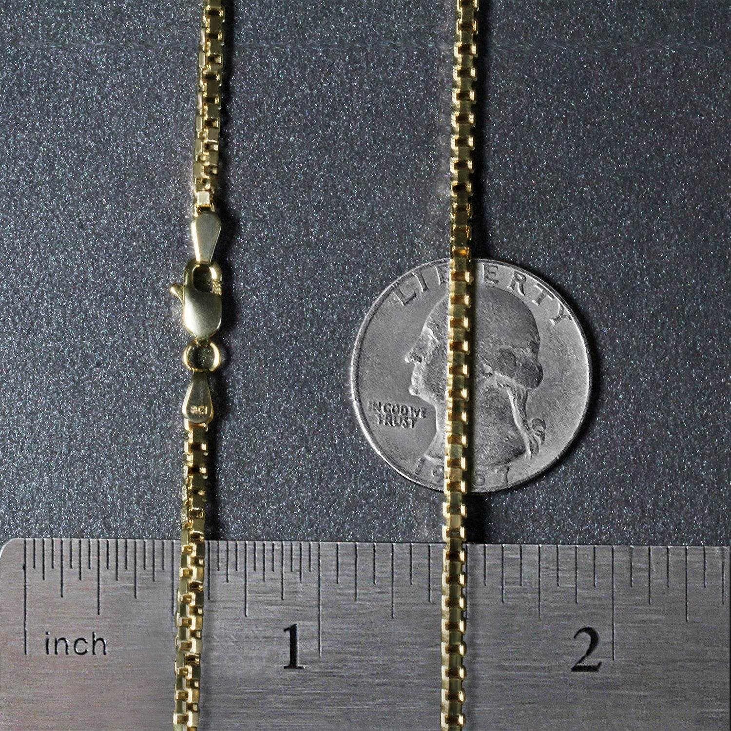 14k Yellow Gold Semi Solid Box Chain (2.10 mm) - Sable Gold