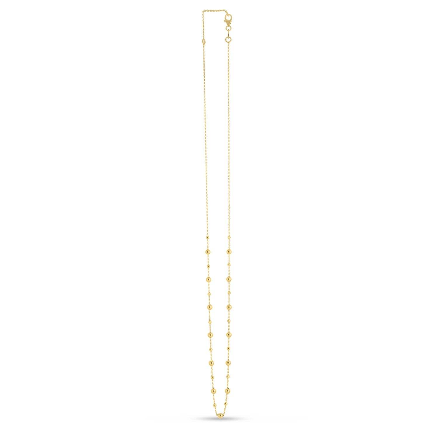 14k Yellow Gold Bead Necklace - Sable Gold