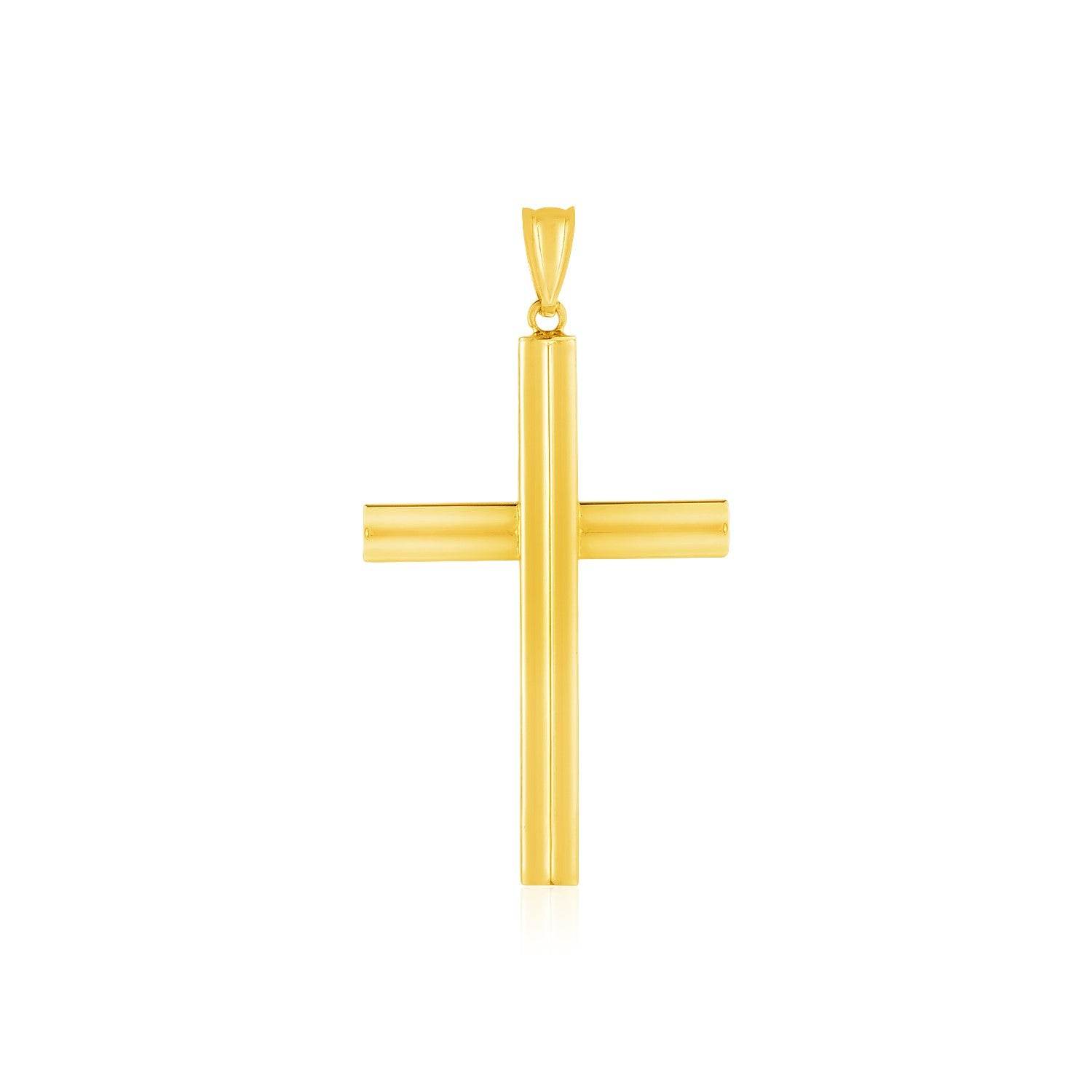 14k Yellow Gold Polished Cross Pendant - Sable Gold