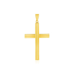 14k Yellow Gold Polished Cross Pendant - Sable Gold