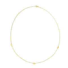 14k Yellow Gold Pearl Clover Necklace - Sable Gold