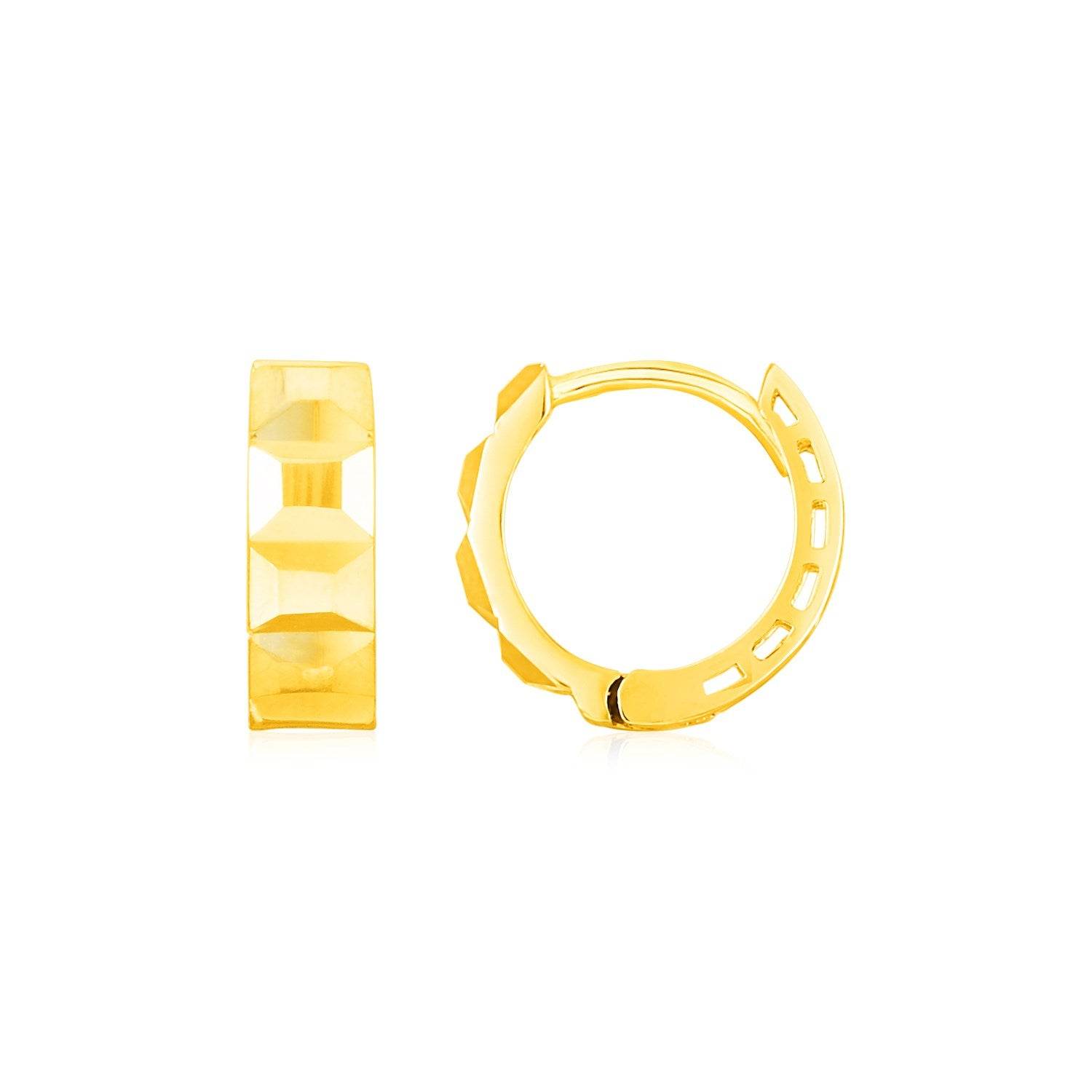 14K Yellow Gold J Hoop Earrings - Sable Gold