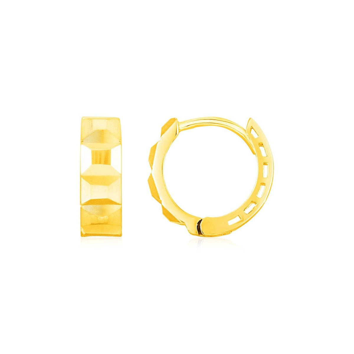 14K Yellow Gold J Hoop Earrings - Sable Gold