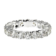 Round Cut Lab Grown Diamond Eternity Ring in 14k White Gold (2 cttw FG/VS2) - Sable Gold