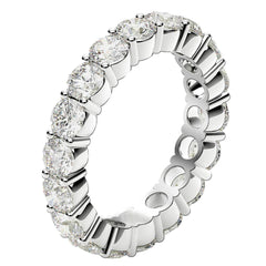 Round Cut Lab Grown Diamond Eternity Ring in 14k White Gold (2 cttw FG/VS2) - Sable Gold