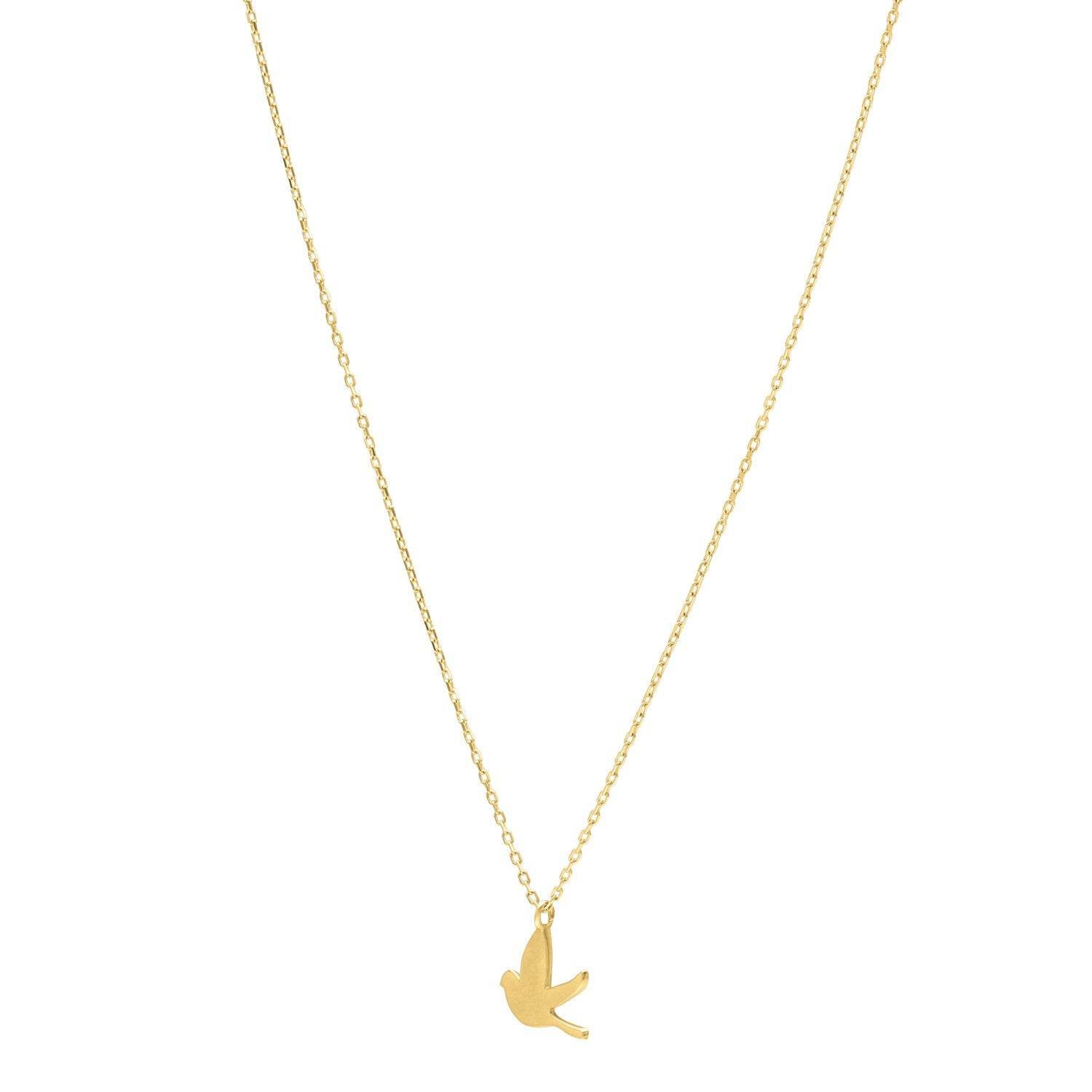 Dove Necklace in 14K Yellow Gold - Sable Gold