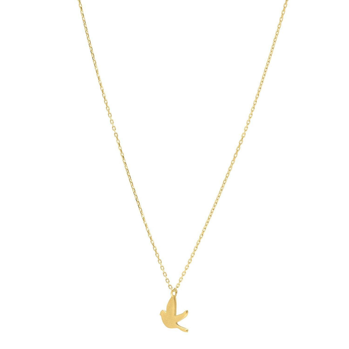 Dove Necklace in 14K Yellow Gold - Sable Gold