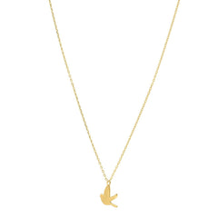 Dove Necklace in 14K Yellow Gold - Sable Gold