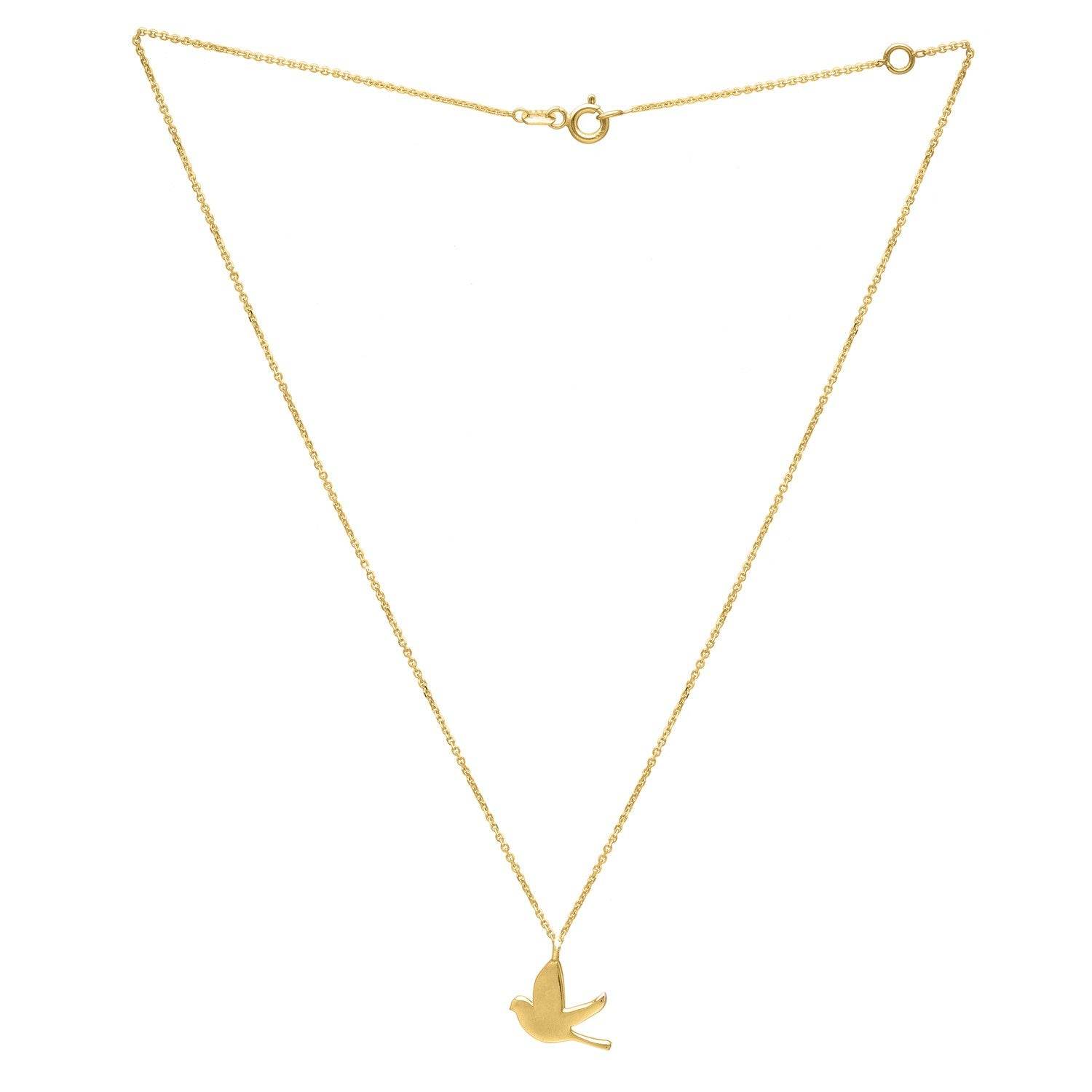 Dove Necklace in 14K Yellow Gold - Sable Gold