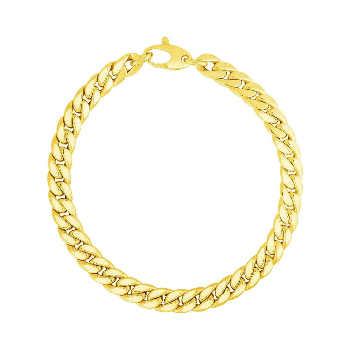 14K Yellow Gold Cuban Link Bracelet (5.90 mm) - Sable Gold