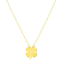 14K Yellow Gold Four Leaf Clover Necklace - Sable Gold