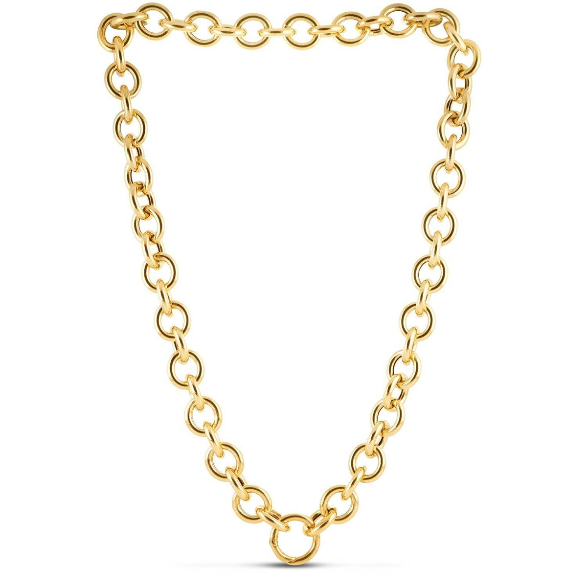 14k Yellow Gold Round Link Chain Necklace - Sable Gold